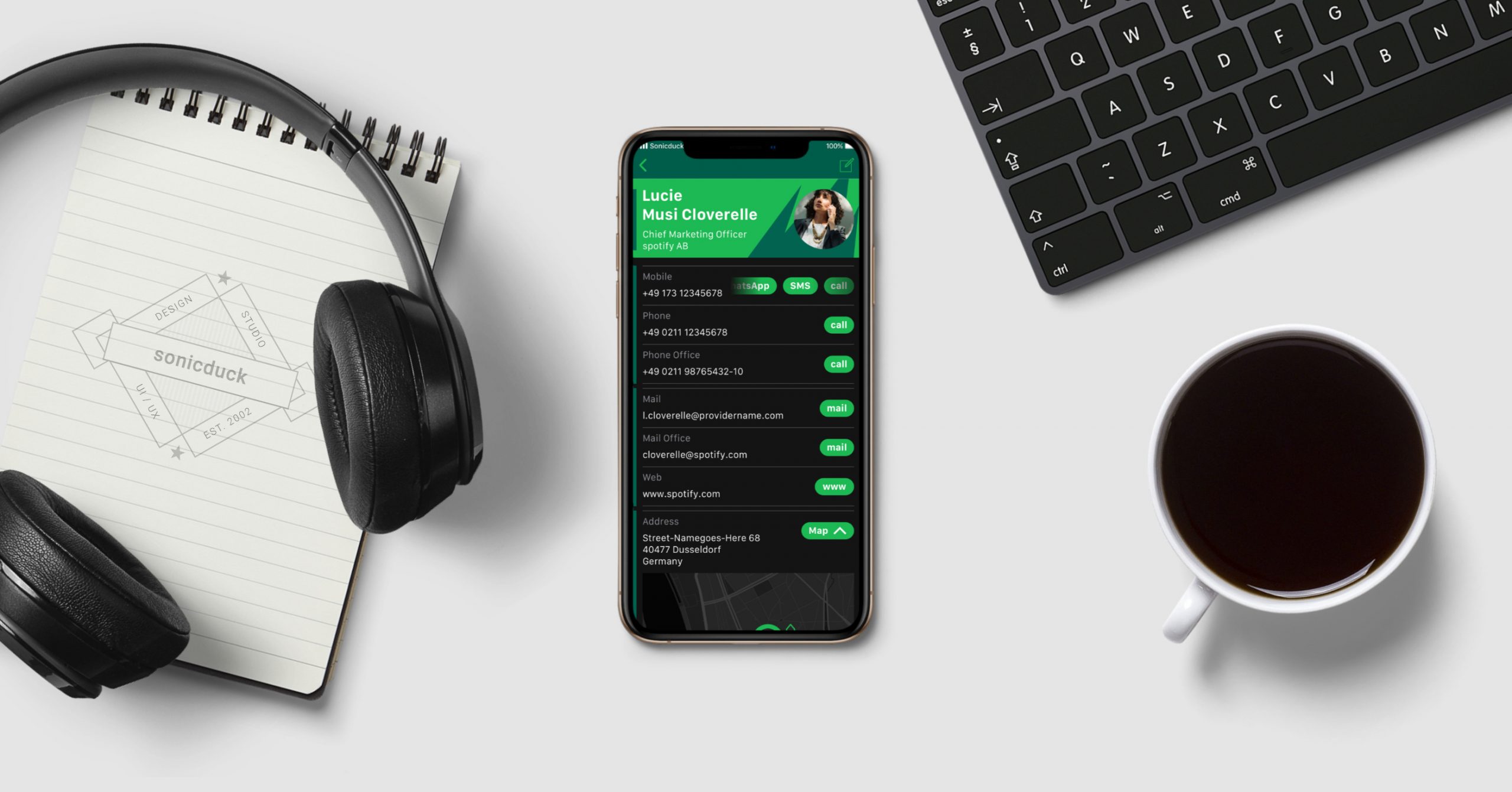UX concept Apple Contacts App Redesign — Details